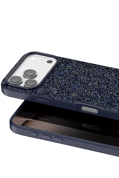 iPhone 17 Pro Max Bright Simli Kapak - Mavi