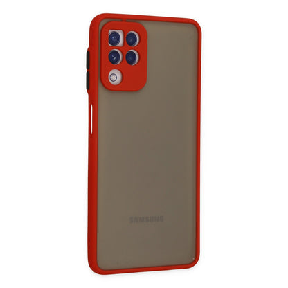 Galaxy A22 Kılıf Montreal Silikon Kapak - Kırmızı