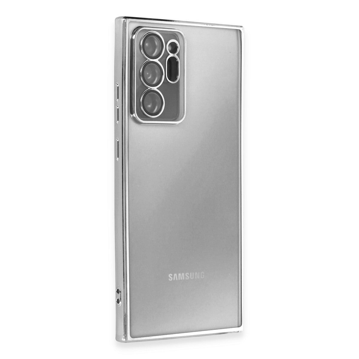 Galaxy Note 20 Ultra Kılıf Razer Lensli Silikon - Gümüş