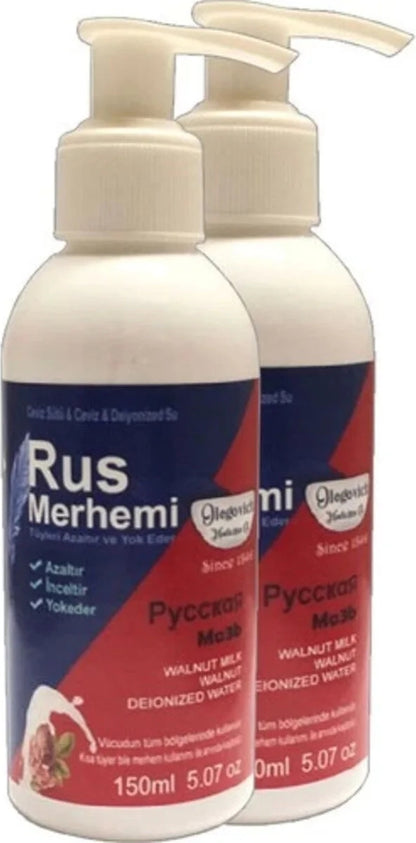 Süper Glegnd Blue Tüylere Krem 2 Tane x 150 ml Cevizli & Ceviz Sütlü Russ Merhemi