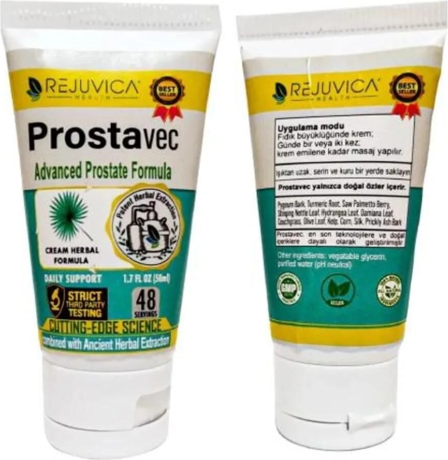 Prostavec Advancede New Formula Erkeklerin Özel Leyici Masaj Kremi 50 ml 2 Adet.