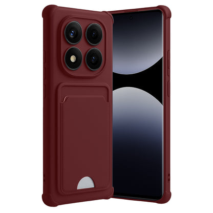 Redmi Note 14 Pro Plus Kelvin Kartvizitli Silikon - Bordo