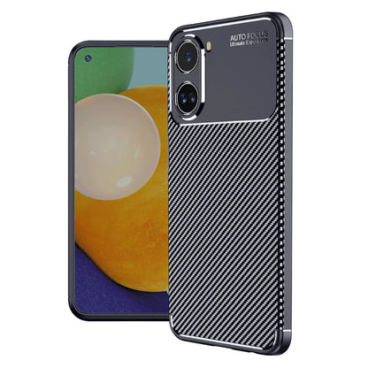 Poco X7 Pro Kılıf Auto Focus Karbon Kapak - Lacivert
