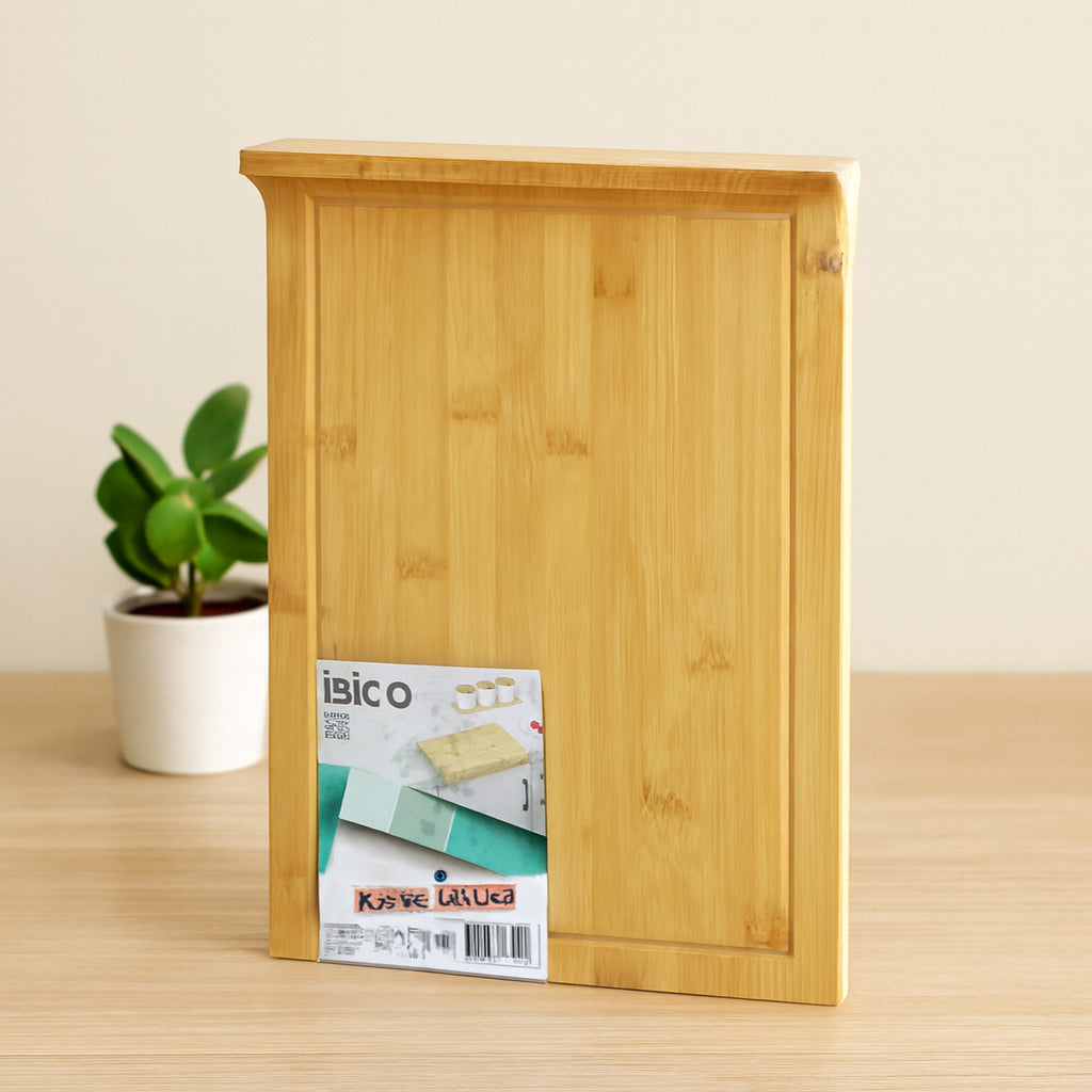 Bambu Kesme Tahtası 25x35 cm (Kanallı, Kenar Destekli)