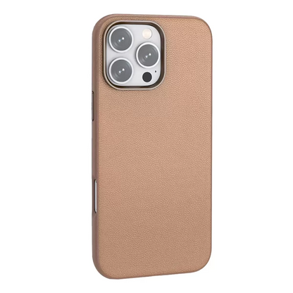 iPhone 16 Pro Wonder Deri Magsafe Kapak - Bronz