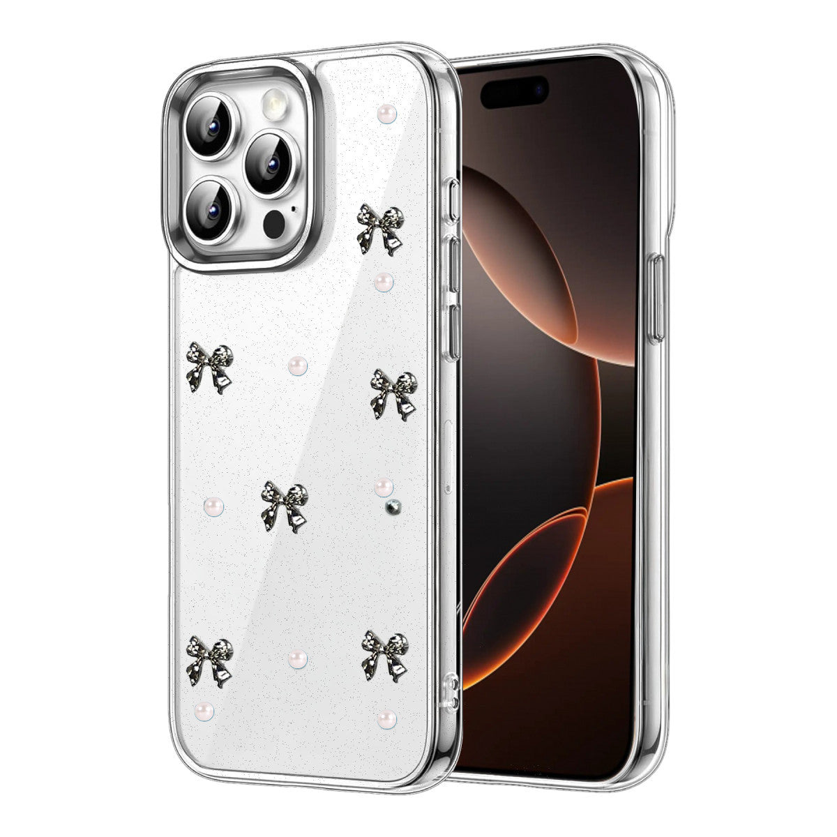 iPhone 15 Pro Fiyonk Desenli Kapak - Desen 8