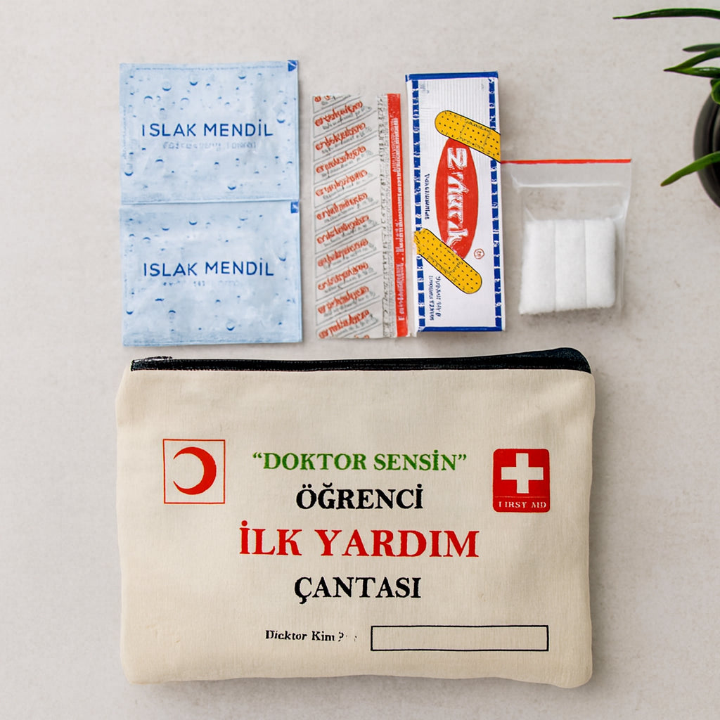 Bez Çantalı 19 Parça Öğrenci İlk Yardım Seti