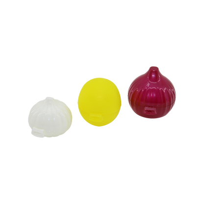 3lü Renkli Plastik Saklama Kutusu - Limon, Soğan, Sarımsak