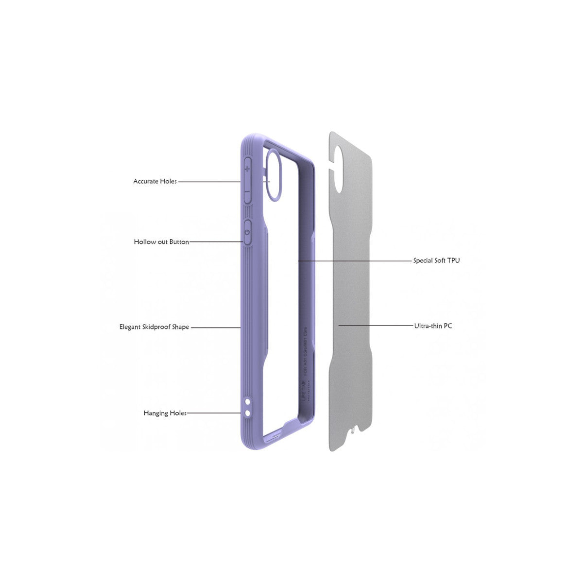 Galaxy A01 Core Kılıf Platin Silikon - Sarı