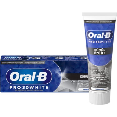 75 ml Kömür Özlü Diş Macunu, Ferah Nane Aromalı Beyazlatıcı