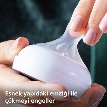 Silikon Biberon Emziği, Orta Akış Özellikli, 6+ Ay için