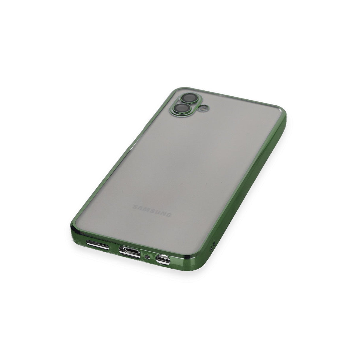 Galaxy A04 Kılıf Razer Lensli Silikon - Yeşil