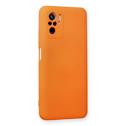 Redmi Note 10 Kılıf Nano içi Kadife Silikon - Turuncu