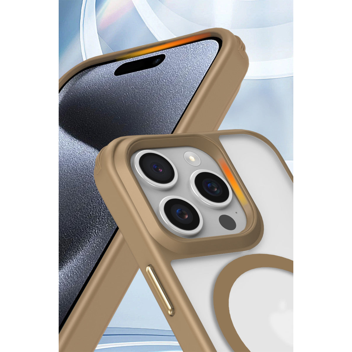 iPhone 15 Pro Max Kılıf Enka Magsafe Silikon Kılıf - Titan Gri