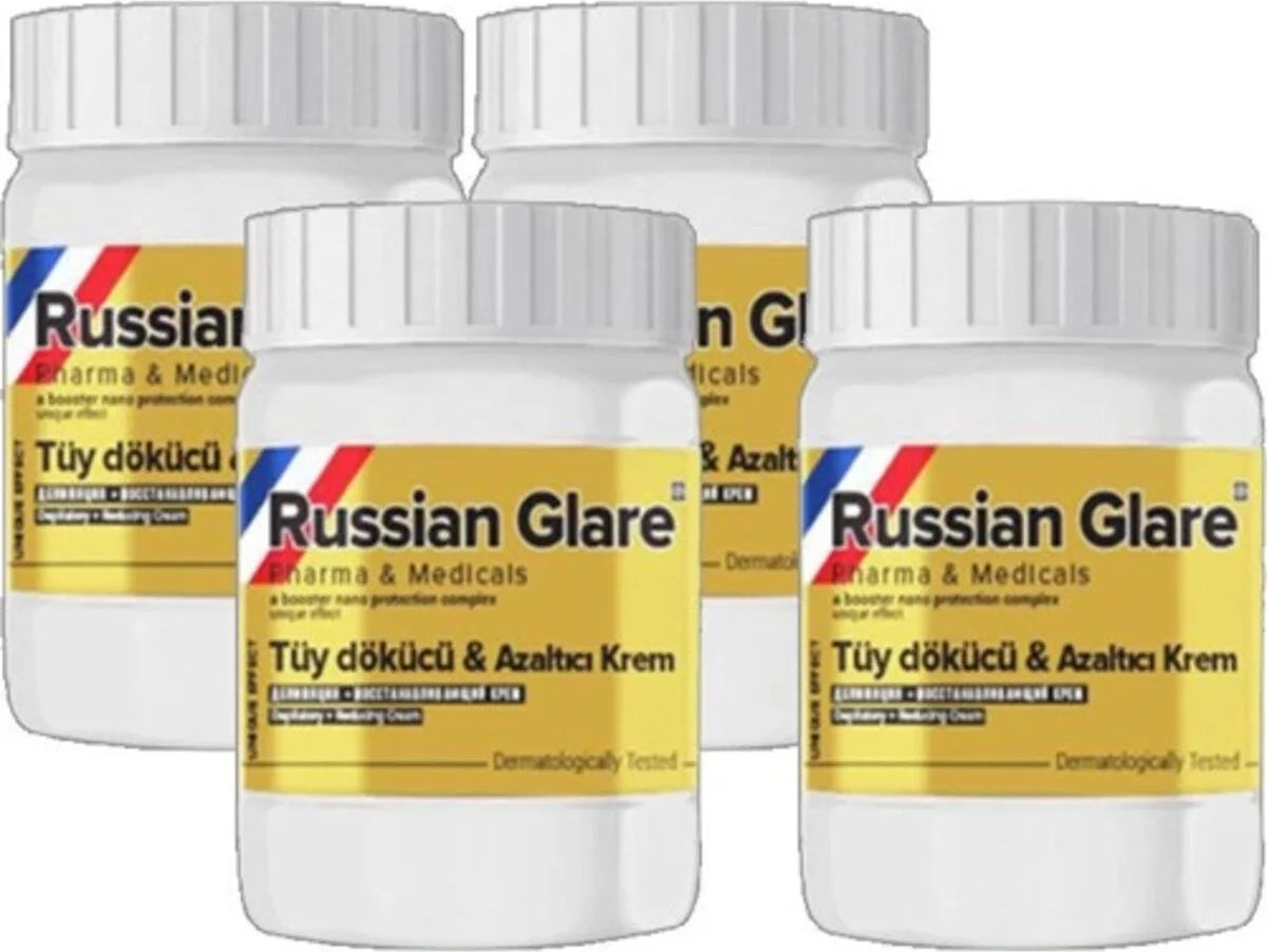 Russ Glare Nano 4 Tane x 50 ml Tüylere Krem Russ Merhemi