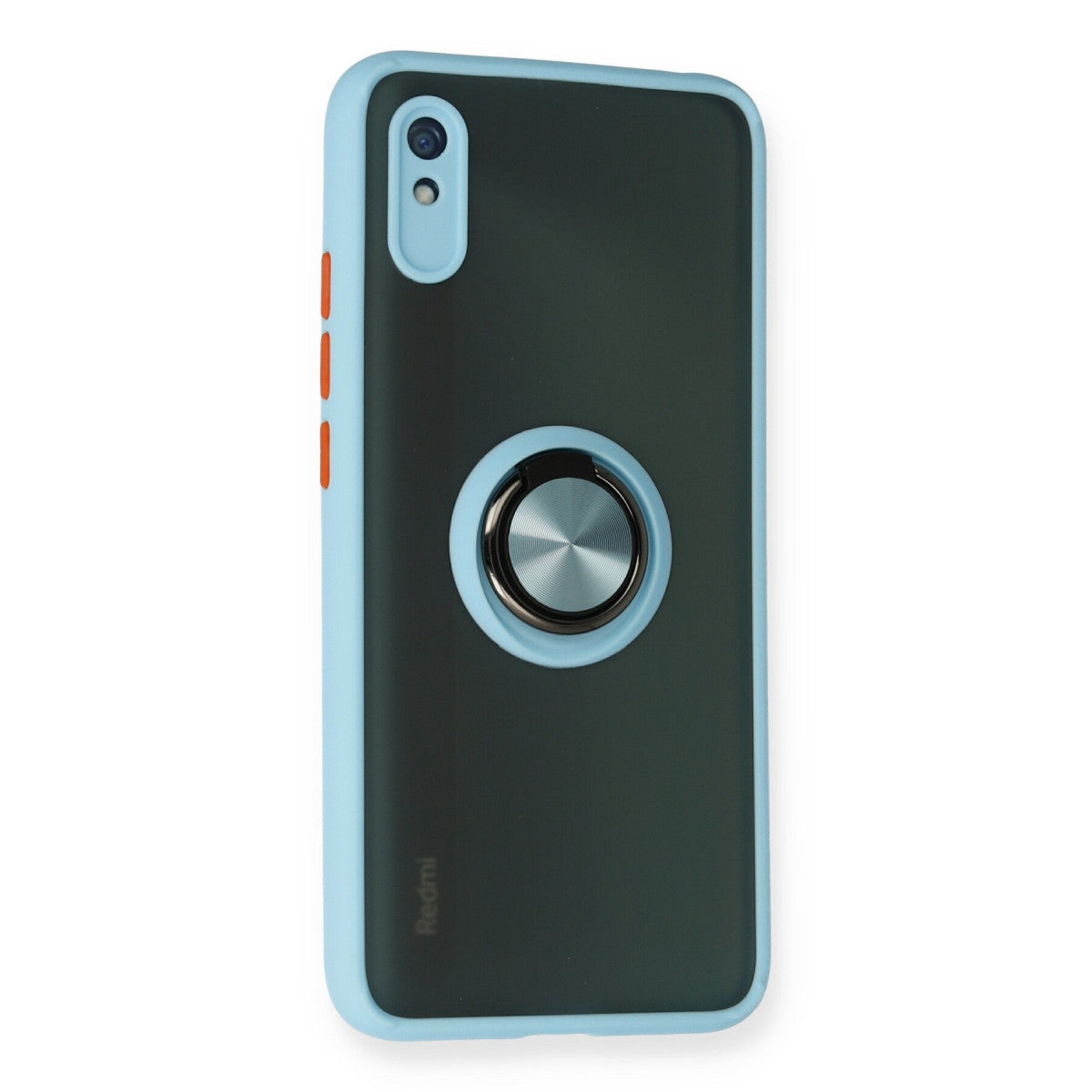 Redmi 9A Kılıf Montreal Yüzüklü Silikon Kapak - Buz Mavi