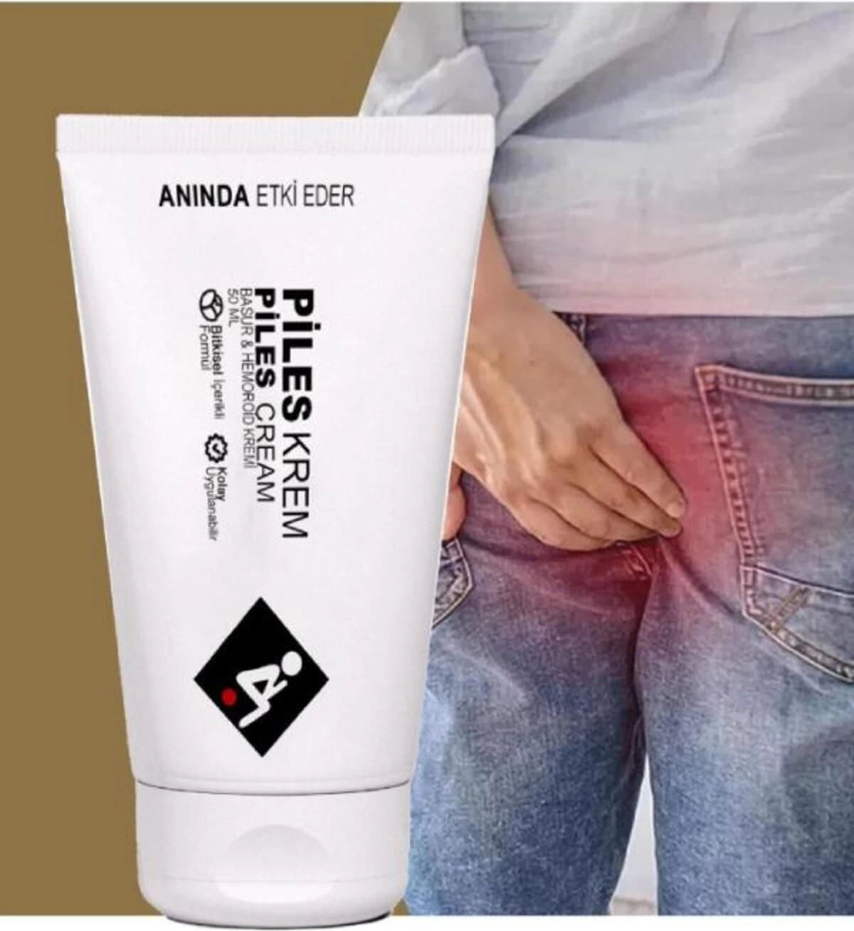 Piles Hemeroıdınız ve Bağsurunuz Için Yeni Formüllü Çözümünüzkremi 50 ml x 2 Adet