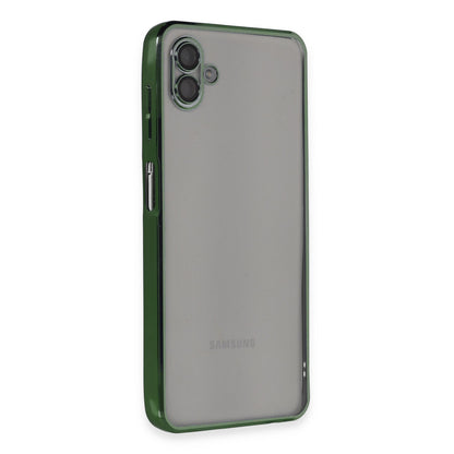 Galaxy A04 Kılıf Razer Lensli Silikon - Yeşil