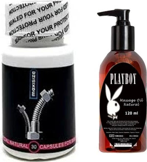 Hintohu Maxisize Supplement Erkekler Için 30 Lu 30 Peak Power For Men + Playboy Masaj Yağı