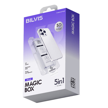 iPhone 11 Bilvis 5in1 3D Magic Cam Ekran Koruyucu - Siyah