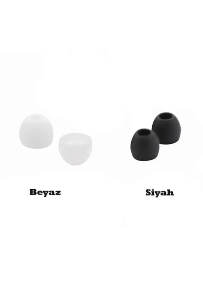 2 Çift 2 Adet Kulaklık Silikonu Uyumlu Orta 10mm