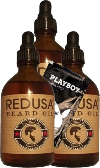 Süper Redusa Beard Oil 3lü Sakal Bakım Yağı 100 ml + Jel Hediye