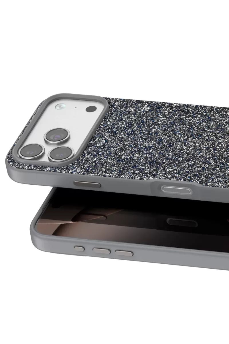 iPhone 17 Pro Max Bright Simli Kapak - Gümüş