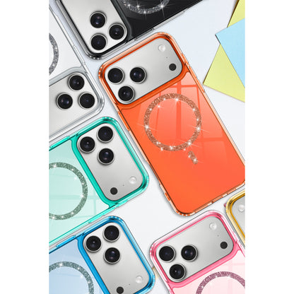 iPhone 17 Pro Max Live Diamond Magsafe Kapak - Turuncu