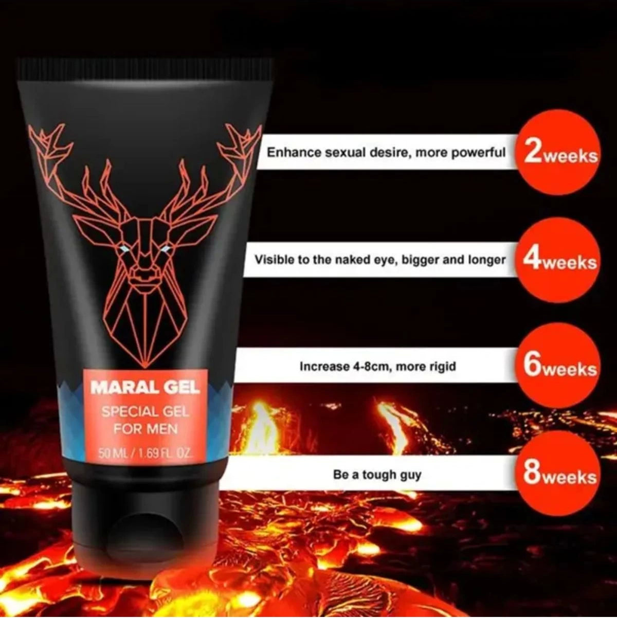 Maral Gel Maral Jel Erkekler İçin Boyutlandıran Etki 50 ml x 4 Adet