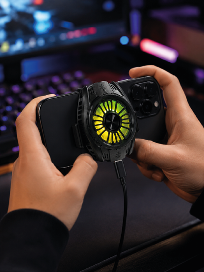 RGB Fan Aydınlatmalı Sessiz Çalışan Telefon Soğutucu