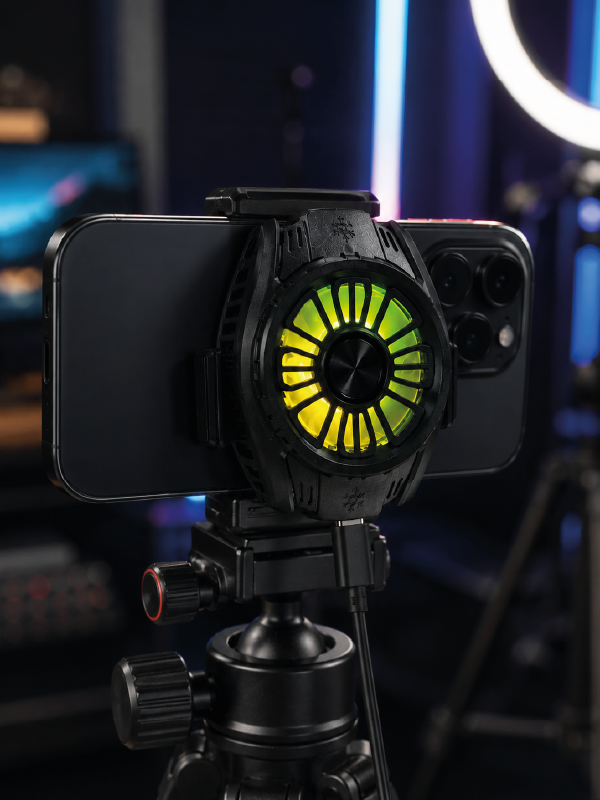 RGB Fan Aydınlatmalı Sessiz Çalışan Telefon Soğutucu