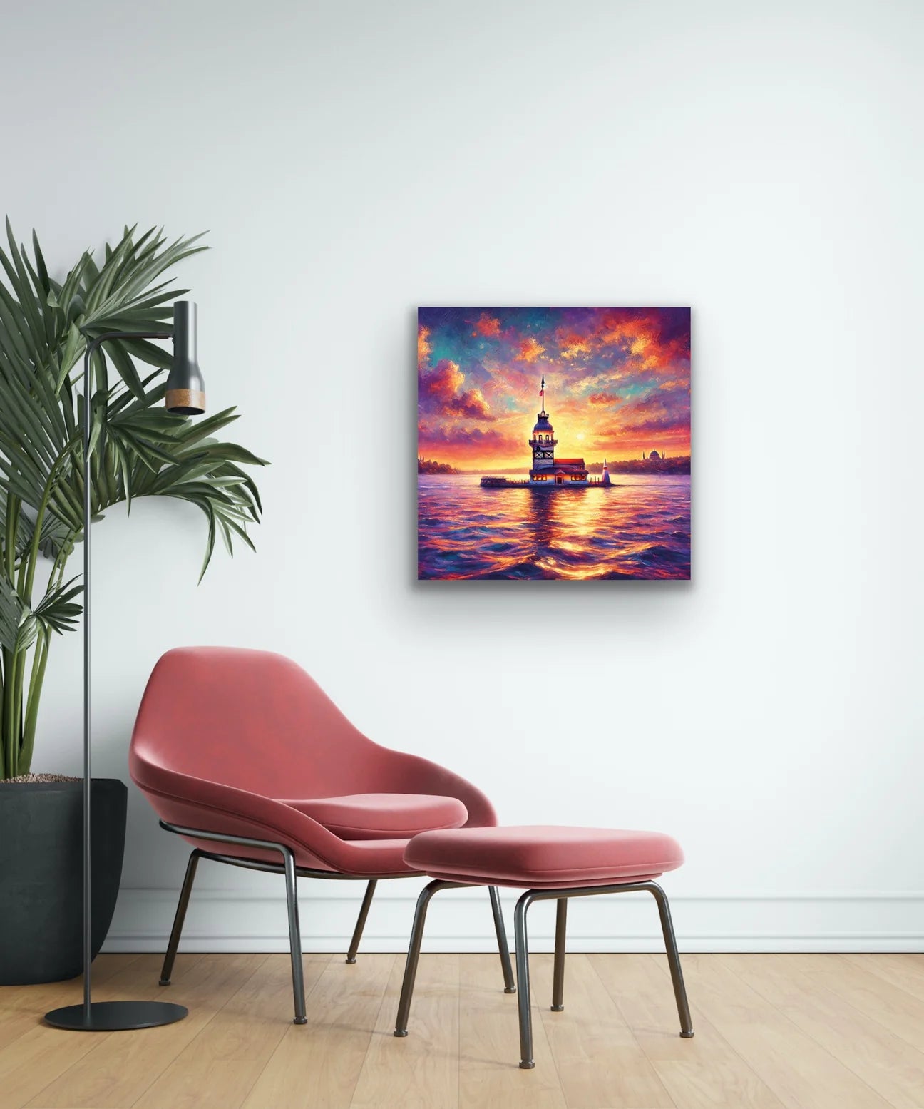 Kız Kulesi Kanvas Tablo 90x90cm