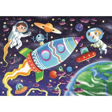 Uzay Temalı 35 Parça Puzzle ile Eğlenceli Keşif
