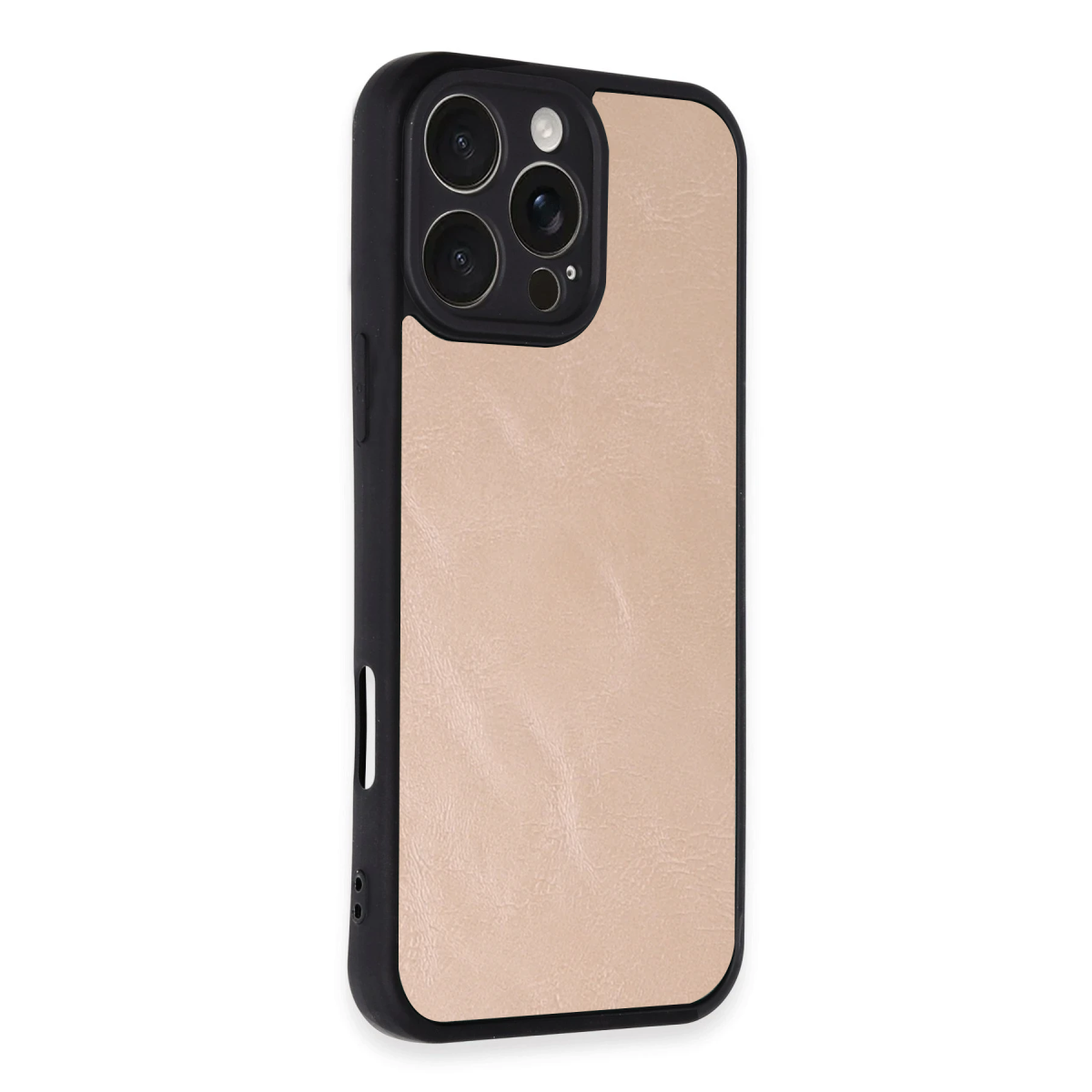 iPhone 16 Pro Max Kılıf Aras Deri Kapak - Pudra