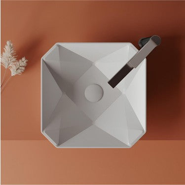 Elmas Beyaz Deliksiz 40 cm Lavabo ile Estetik