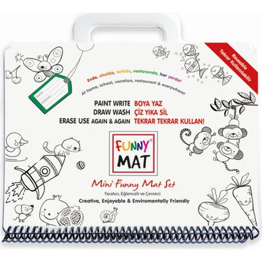 19x26 cm Mini Eğitim Matı, 1 Sayfa Eğlenceli Tasarım