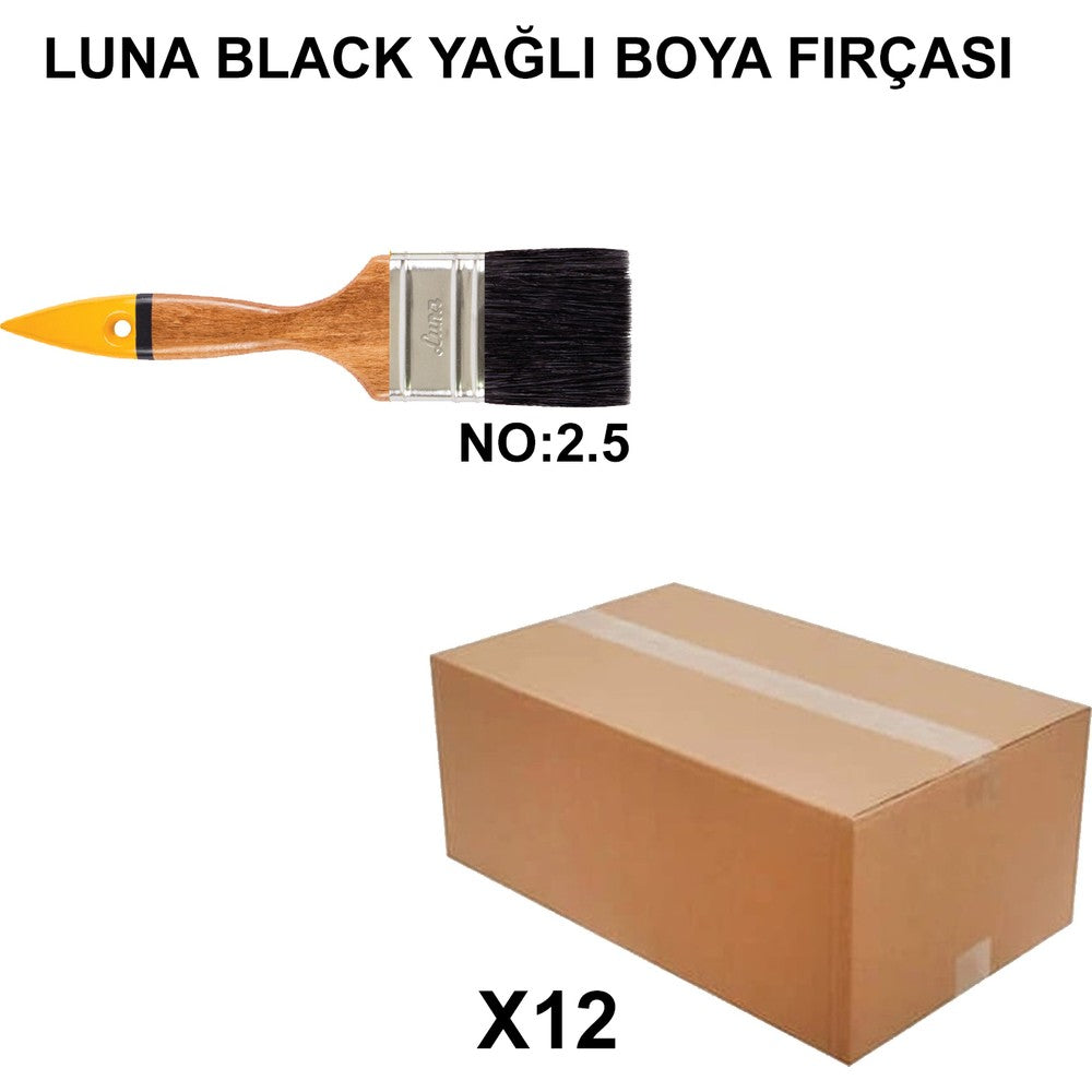 12 Adet Luna Black Yağlı Boya Fırçası ile Kolay Uygulama
