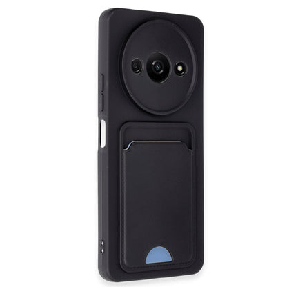 Redmi A3 4G Kılıf Kelvin Kartvizitli Silikon - Siyah