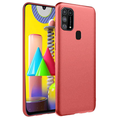 Galaxy M31 Kılıf Nano içi Kadife Silikon - Kiremit