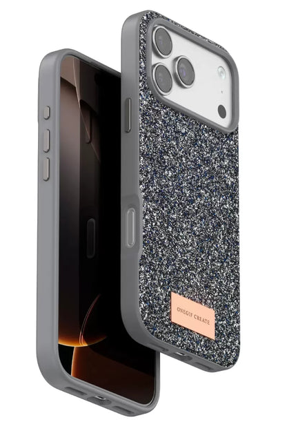 iPhone 17 Pro Max Bright Simli Kapak - Gümüş