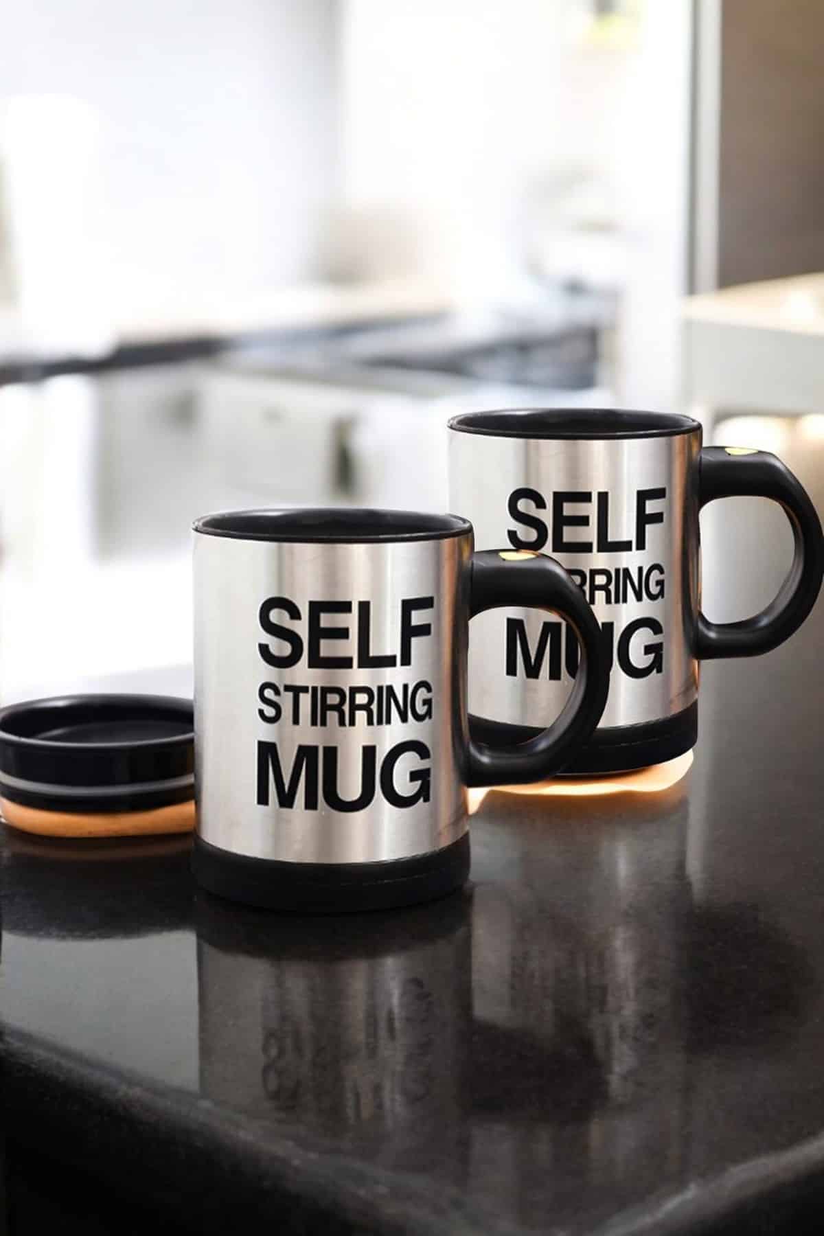 Yazılı Mug Kupa Karıştırıcı Özelliği Ve Paslanmaz Çelik
