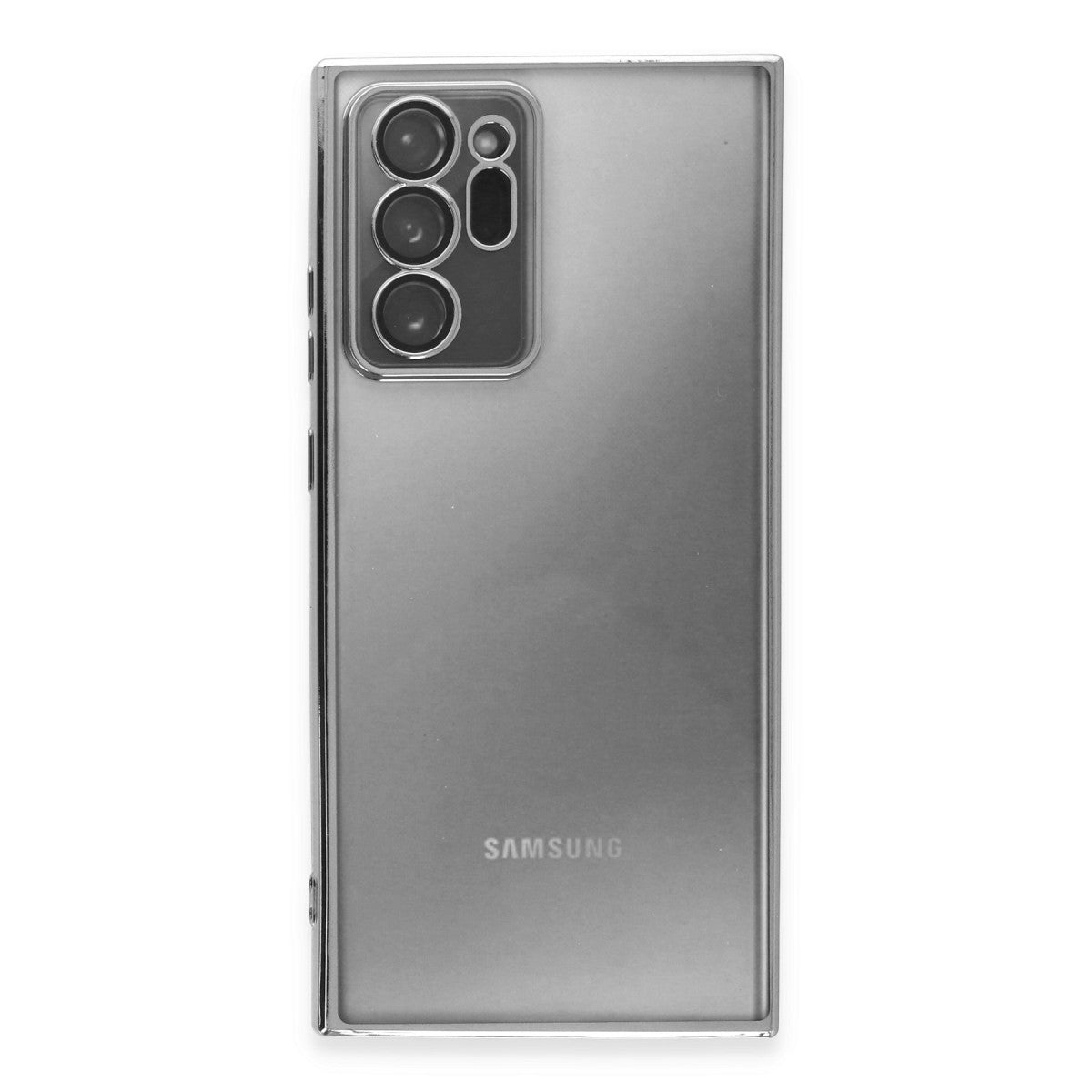 Galaxy Note 20 Ultra Kılıf Razer Lensli Silikon - Gümüş