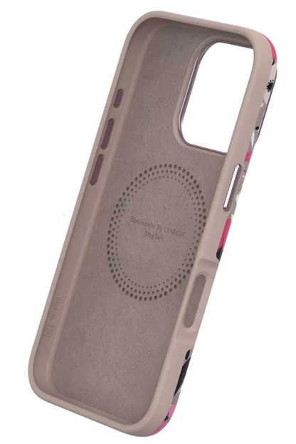 iPhone 15 Pro Max Flower Series Magsafe Kapak - Gri