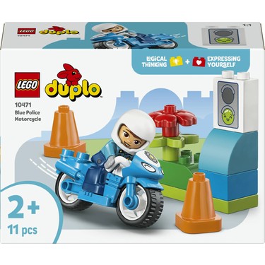 2 yaş ve üzeri çocuklar için Mavi Polis Motosikleti Eğitici Oyuncak