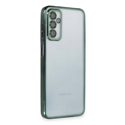 Galaxy M23 Kılıf Razer Lensli Silikon - Yeşil