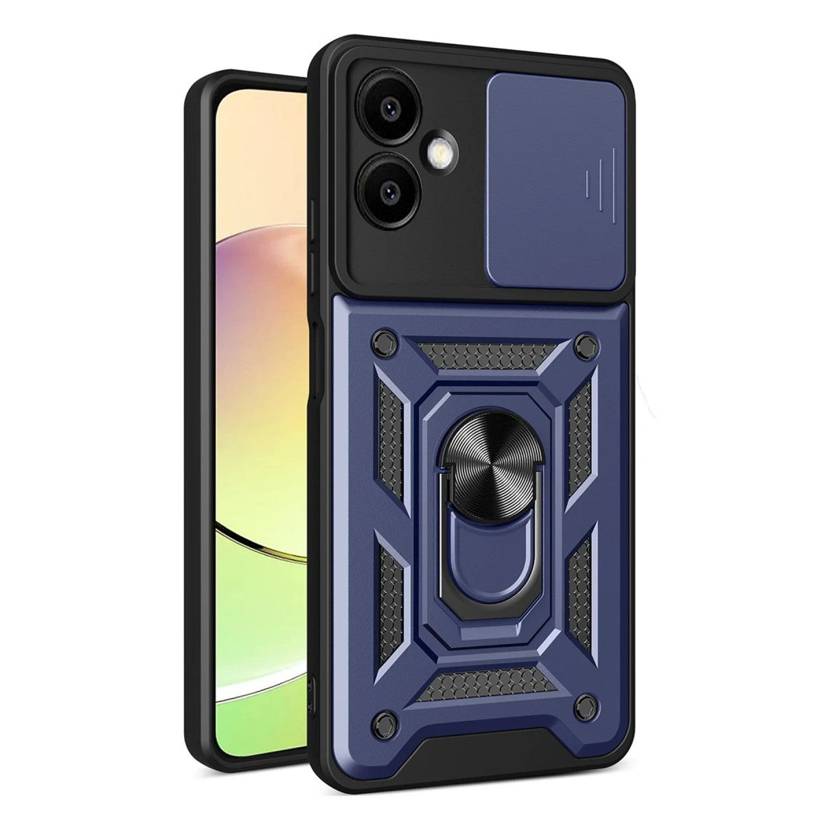 Galaxy A07 4G Pars Lens Yüzüklü Silikon - Lacivert
