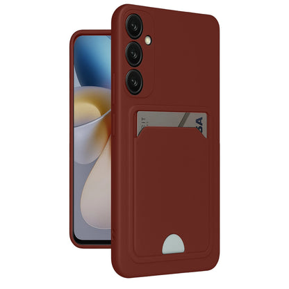 Galaxy A55 5G Kılıf Kelvin Kartvizitli Silikon - Bordo