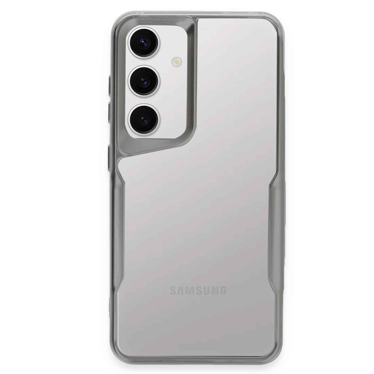 Galaxy S24 Kılıf Boyi Silikon Kapak - Gümüş