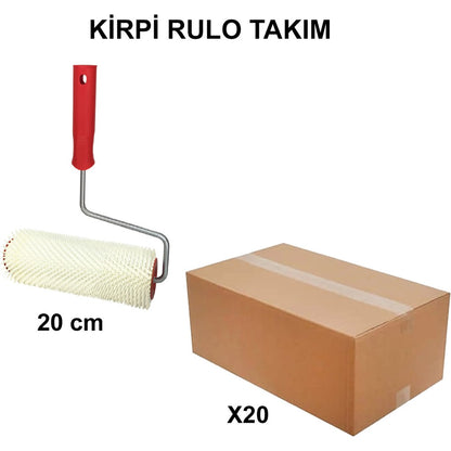 20 cm Kirpi Rulo Takım, 20 Adet Profesyonel Kullanım