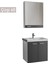 Wons Çizgi 60 cm Antrasit Gri Banyo